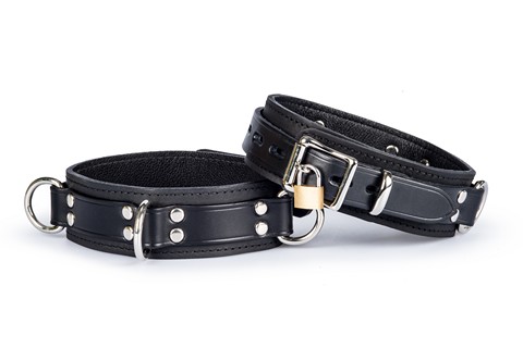 45mm Lockable Light Duty Slave Collar with 3 D~Rings